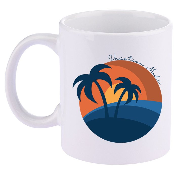 Vacation Mode Sunset Beach 11oz C Handle Ceramic Mug