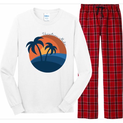 Vacation Mode Sunset Beach Long Sleeve Pajama Set