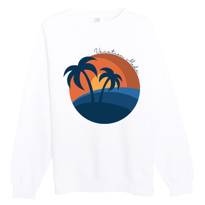 Vacation Mode Sunset Beach Premium Crewneck Sweatshirt