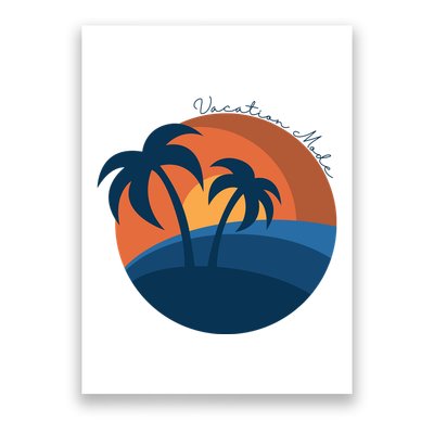 Vacation Mode Sunset Beach Poster
