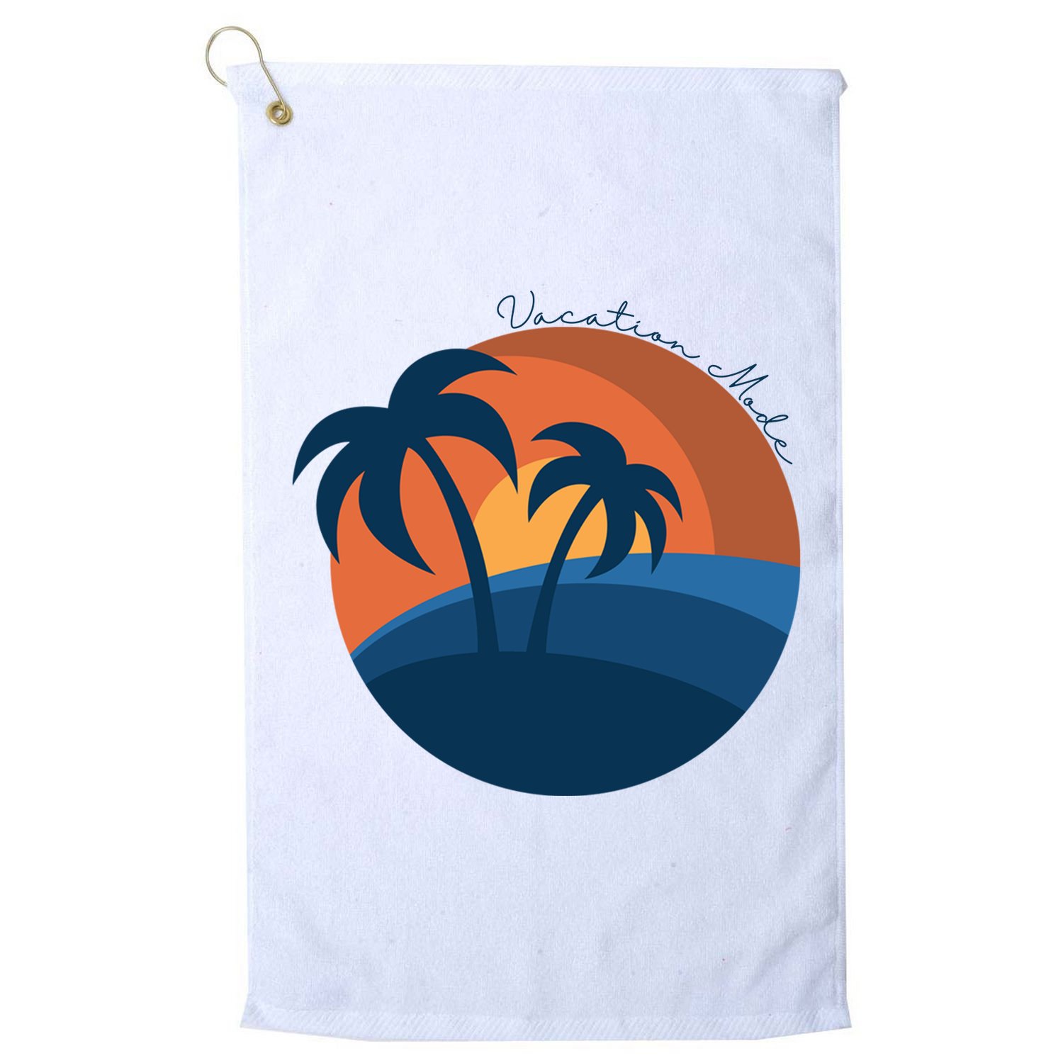 Vacation Mode Sunset Beach Golf Towel