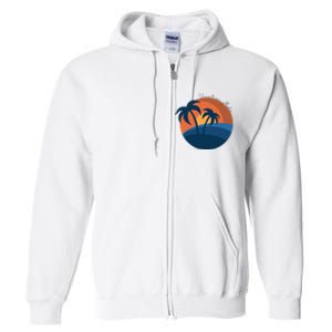 Vacation Mode Sunset Beach Full Zip Hoodie