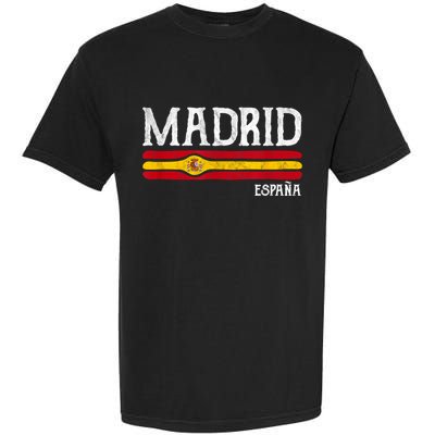 Vintage Madrid Spain Souvenir Espana Gift Garment-Dyed Heavyweight T-Shirt