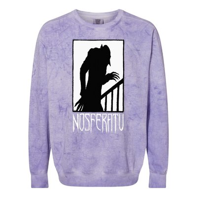 Vampire Monster Shadow Dracula Halloween Colorblast Crewneck Sweatshirt