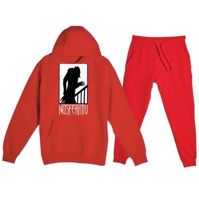 Vampire Monster Shadow Dracula Halloween Premium Hooded Sweatsuit Set