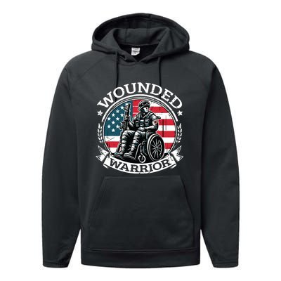 Veteran Military Support Performance Fleece Hoodie