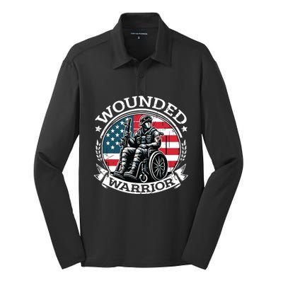 Veteran Military Support Silk Touch Performance Long Sleeve Polo