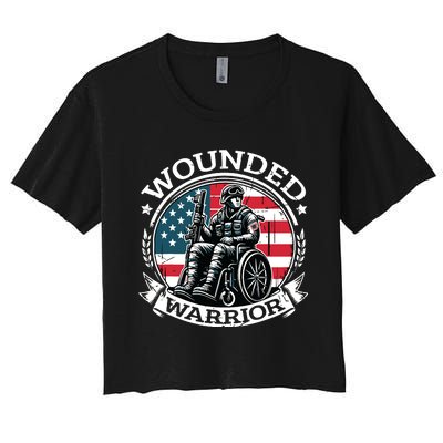 Veteran Military Support Women's Crop Top Tee