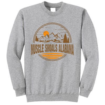 Vintage Muscle Shoals Alabama Mountain Hiking Souvenir Print Tall Sweatshirt