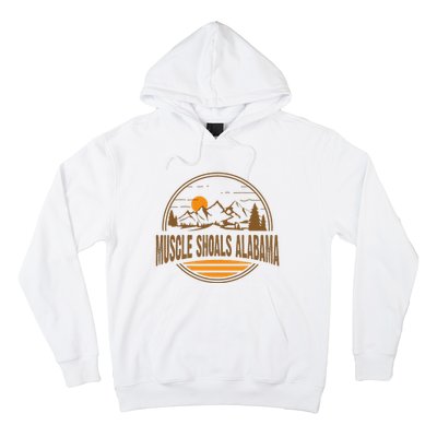 Vintage Muscle Shoals Alabama Mountain Hiking Souvenir Print Hoodie