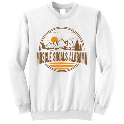 Vintage Muscle Shoals Alabama Mountain Hiking Souvenir Print Sweatshirt