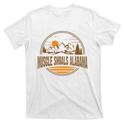 Vintage Muscle Shoals Alabama Mountain Hiking Souvenir Print T-Shirt