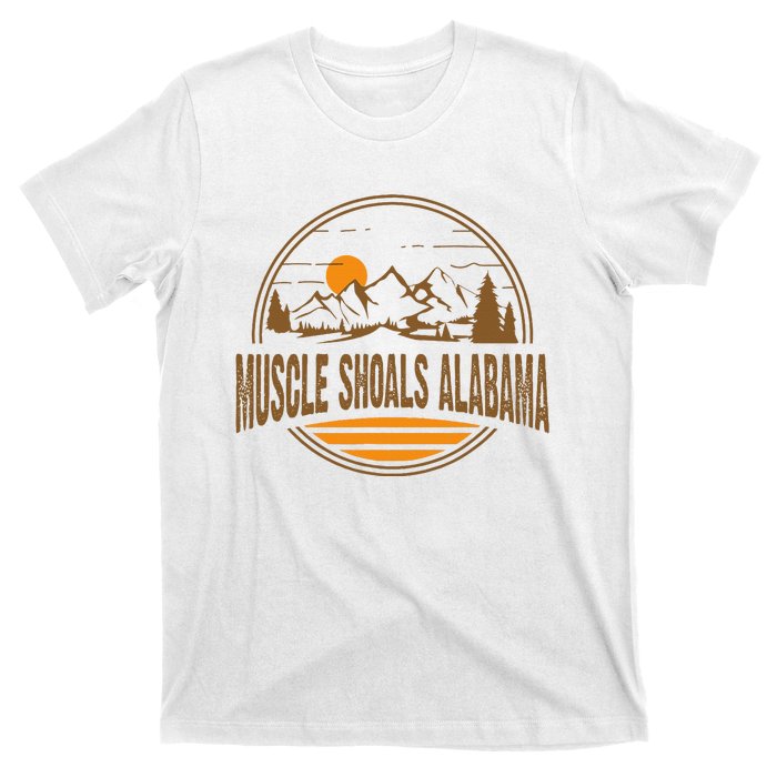 Vintage Muscle Shoals Alabama Mountain Hiking Souvenir Print T-Shirt