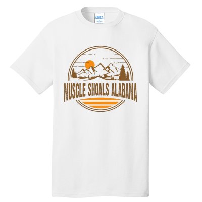 Vintage Muscle Shoals Alabama Mountain Hiking Souvenir Print Tall T-Shirt