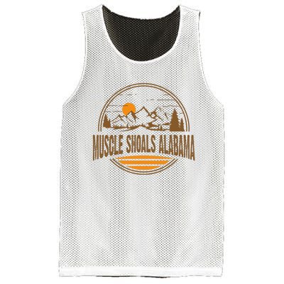 Vintage Muscle Shoals Alabama Mountain Hiking Souvenir Print Mesh Reversible Basketball Jersey Tank