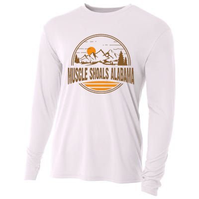 Vintage Muscle Shoals Alabama Mountain Hiking Souvenir Print Cooling Performance Long Sleeve Crew