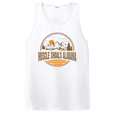 Vintage Muscle Shoals Alabama Mountain Hiking Souvenir Print PosiCharge Competitor Tank