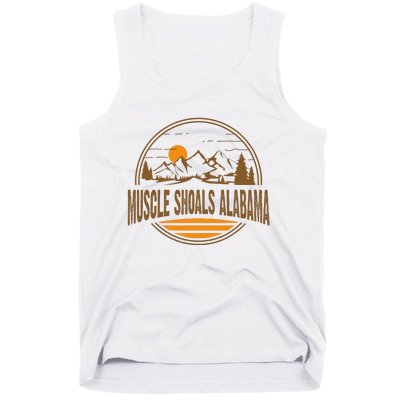 Vintage Muscle Shoals Alabama Mountain Hiking Souvenir Print Tank Top