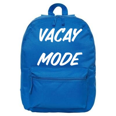 Vacation Mode Summer Beach Vacay Trip Vibes Gift 16 in Basic Backpack