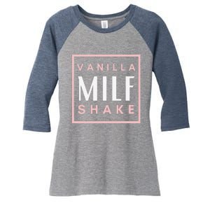 Vanilla Milf Shake Hot Mom Milfshake For MotherS Day Women's Tri-Blend 3/4-Sleeve Raglan Shirt