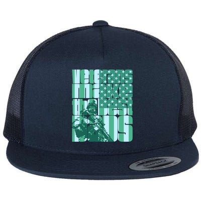 Veterans Make The Best Dads Gift Flat Bill Trucker Hat