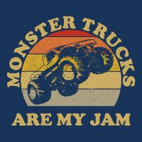 Vintage Monster Trucks Are My Jam Retro Sunset Design Long Sleeve Shirt