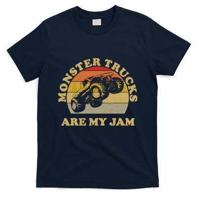 Vintage Monster Trucks Are My Jam Retro Sunset Design T-Shirt