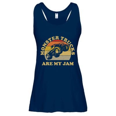 Vintage Monster Trucks Are My Jam Retro Sunset Design Ladies Essential Flowy Tank