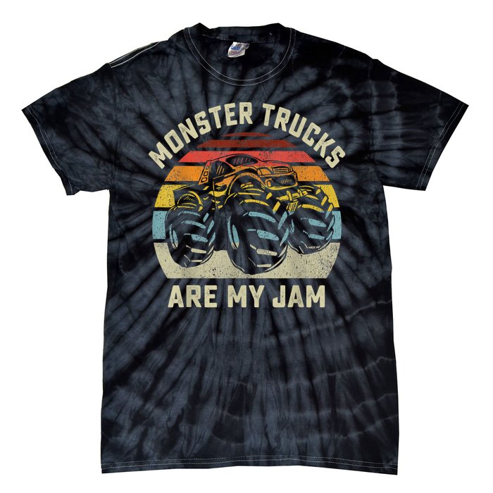 Vintage Monster Truck Retro Style Monster Trucks Are My Jam Tie-Dye T-Shirt