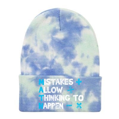 Vintage Math Teacher Funny Saying Gift Tie Dye 12in Knit Beanie