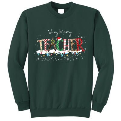 Very Merry Teacher Holiday Christmas Sweatshirt