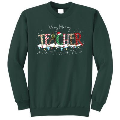 Very Merry Teacher Holiday Christmas Sweatshirt