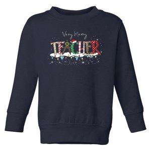 Very Merry Teacher Holiday Christmas Toddler Sweatshirt