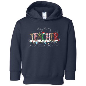 Very Merry Teacher Holiday Christmas Toddler Hoodie