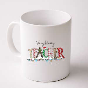 Very Merry Teacher Holiday Christmas Coffee Mug