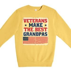 Veterans Make The Best Grandpas USA Premium Crewneck Sweatshirt