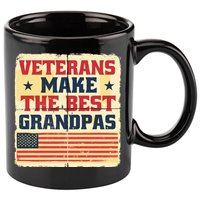 Veterans Make The Best Grandpas USA 11oz C Handle Ceramic Mug