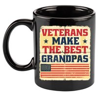 Veterans Make The Best Grandpas USA 11oz C Handle Ceramic Mug