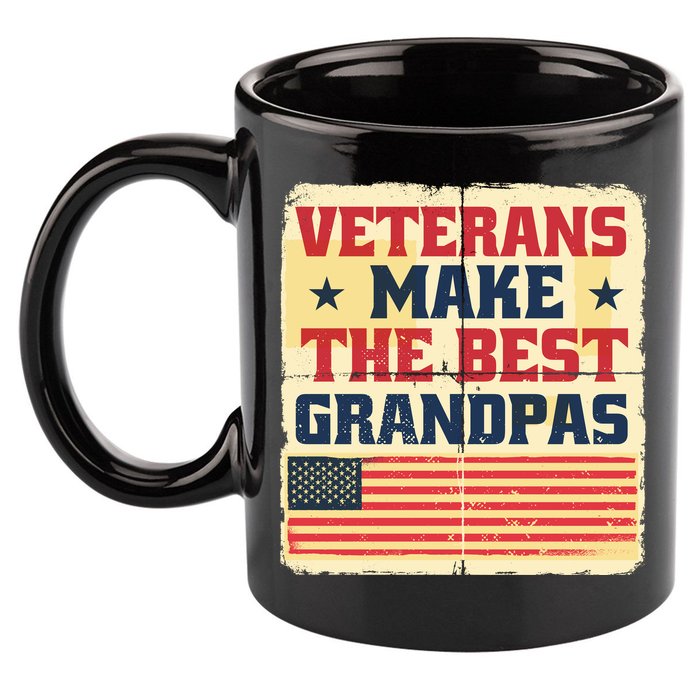 Veterans Make The Best Grandpas USA 11oz C Handle Ceramic Mug