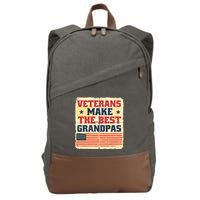 Veterans Make The Best Grandpas USA Cotton Canvas Backpack