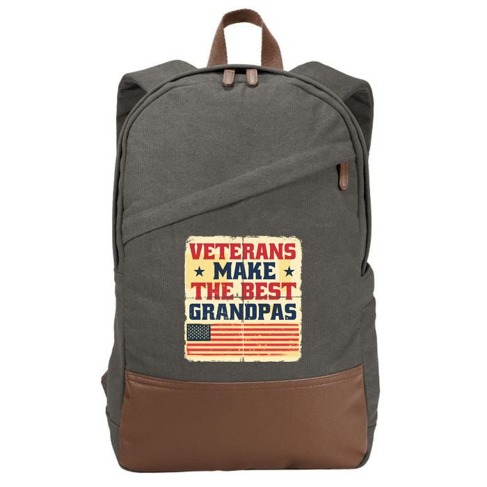 Veterans Make The Best Grandpas USA Cotton Canvas Backpack