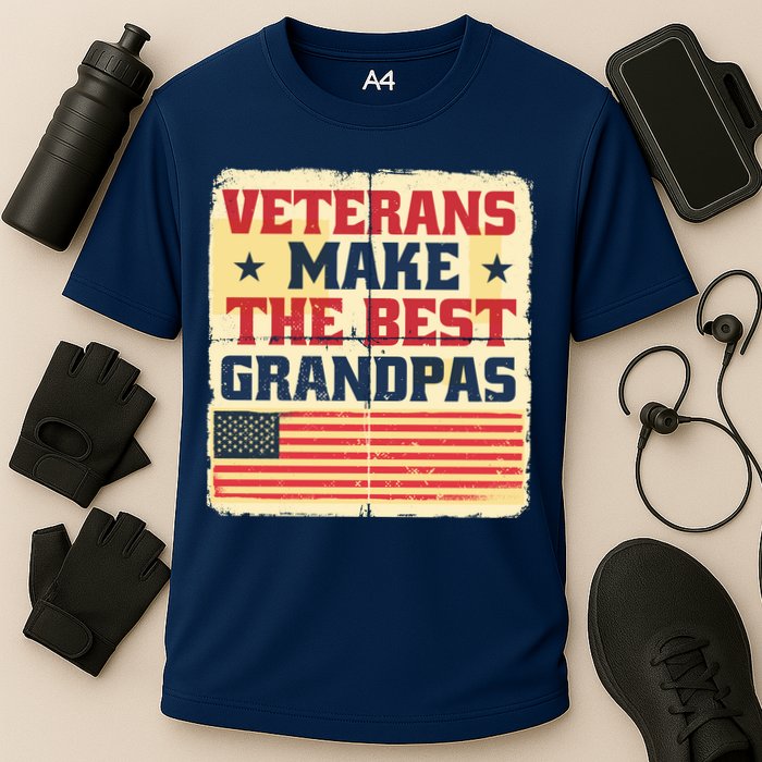 Veterans Make The Best Grandpas USA Cooling Performance Crew T-Shirt