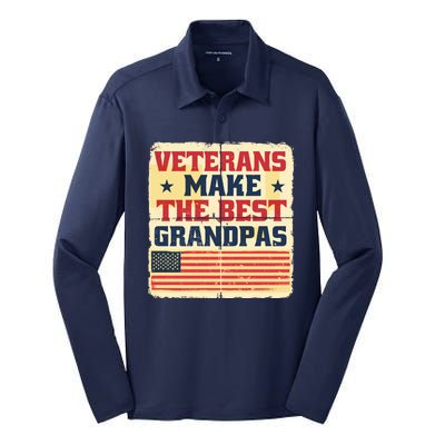 Veterans Make The Best Grandpas USA Silk Touch Performance Long Sleeve Polo