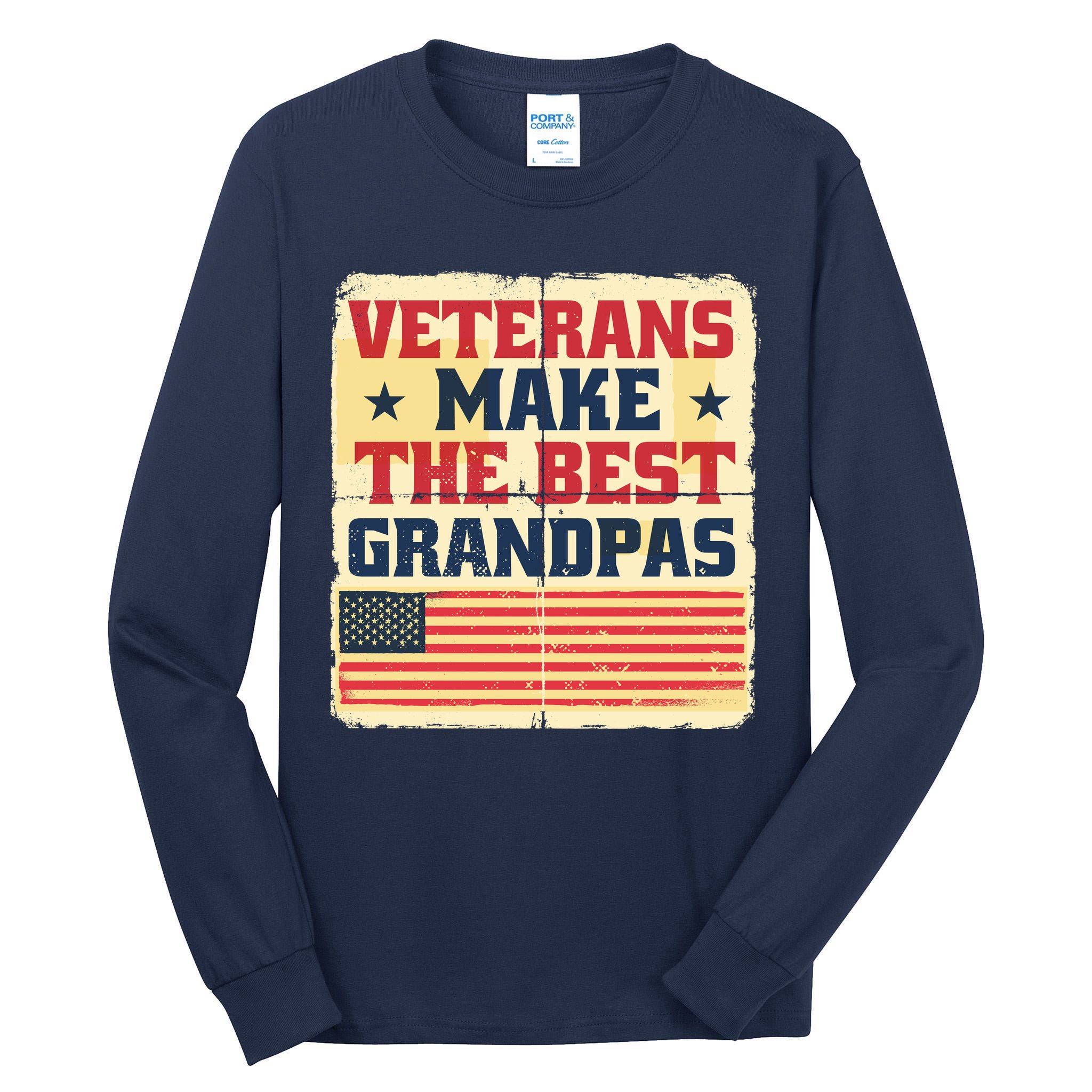 Veterans Make The Best Grandpas USA Tall Long Sleeve T-Shirt