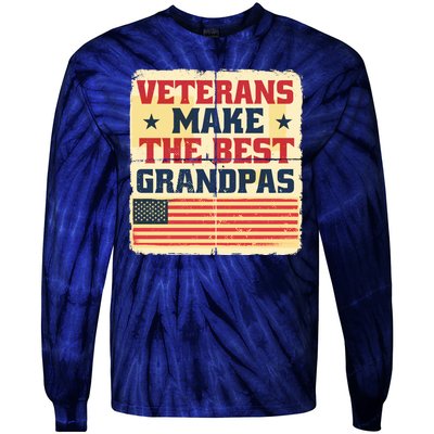 Veterans Make The Best Grandpas USA Tie-Dye Long Sleeve Shirt