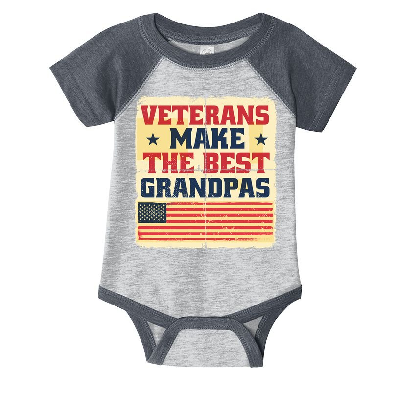 Veterans Make The Best Grandpas USA Infant Baby Jersey Bodysuit