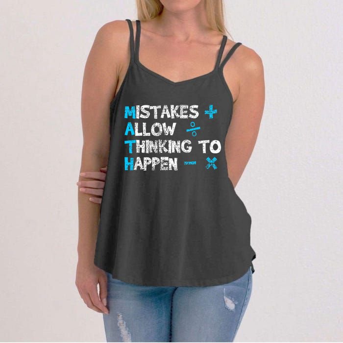 Vintage Math Teacher Funny Saying Gift Women's Strappy Tank