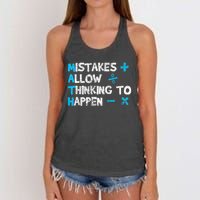 Vintage Math Teacher Funny Saying Gift Women's Knotted Racerback Tank