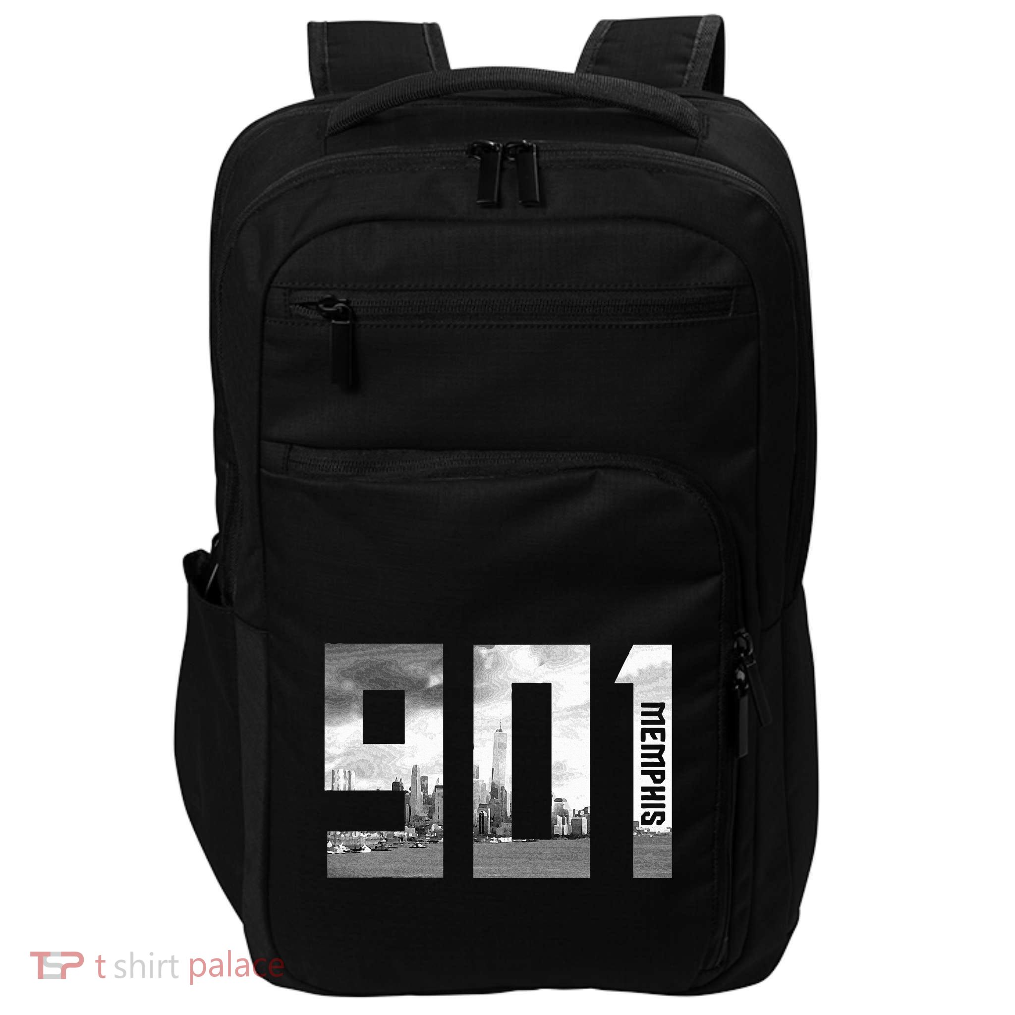 Vintage Memphis Tennessee 901 Area Code Skyline Impact Tech Backpack