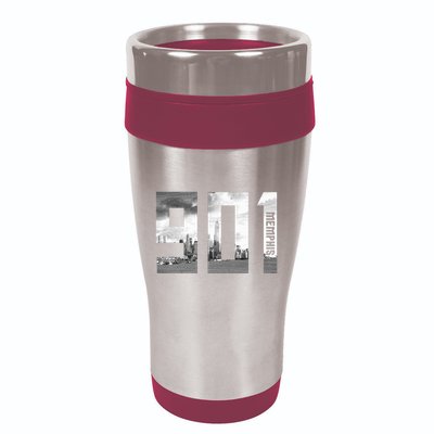 Vintage Memphis Tennessee 901 Area Code Skyline 16oz Travel Tumbler